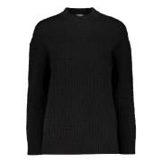 Gebreide Sweater met FF Motief Fendi , Black , Dames