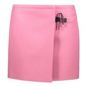 Wrap-around Wool Mini Skirt Givenchy , Pink , Dames