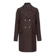 Double-Breasted Coats Pinko , Brown , Dames