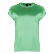 Zijden top met afgeronde zoom Pinko , Green , Dames