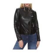 Zwarte Jassen Harley Stijl Guess , Black , Dames