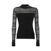 Turtleneck Sweater met Contrasterende Randen Karl Lagerfeld , Black , ...