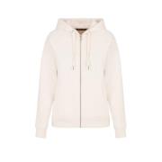 Witte Rits Hoodie Aw24 Armani Exchange , Beige , Dames