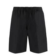 Katoenen Bermuda Shorts met Nacre Knopen Alexander McQueen , Black , H...