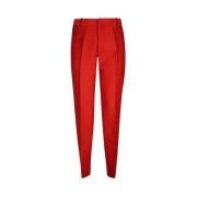 Klassieke Wollen Broek Alexander McQueen , Red , Heren