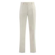 Stretch Katoenen Chino Broek Ermenegildo Zegna , Beige , Heren