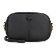 Korrelig Leren Cameratas Tory Burch , Black , Dames