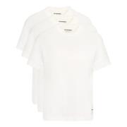 Set van drie katoenen T-shirts Jil Sander , White , Dames