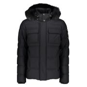 Gewatteerde parka met bont capuchon Moose Knuckles , Black , Heren