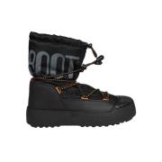 Veterschoenen met PVC-inzetstukken Moon Boot , Black , Heren