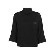 Sweatshirt met logo patch en ritssluiting Opening Ceremony , Black , D...