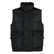 Puffer Field Vest met Graffiti Print Alexander McQueen , Black , Heren