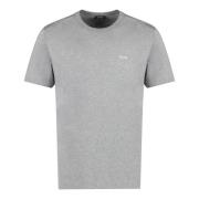 Katoenen T-shirt met logo Ermenegildo Zegna , Gray , Heren