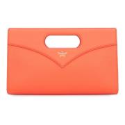 Diamanten Leren Mini Tote MCM , Orange , Dames