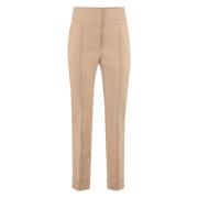 Hoge katoenen broek met zakken Peserico , Beige , Dames