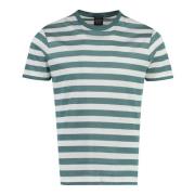 Gestreept Linnen-Katoen T-shirt Paul & Shark , Green , Heren