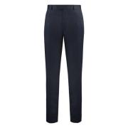 Stretch Katoenen Chino Broek Ermenegildo Zegna , Blue , Heren