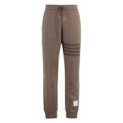 Gestreepte Virgin Wool Track Pants Thom Browne , Brown , Heren