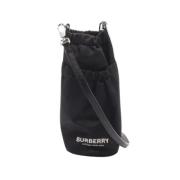 Pre-owned Leather shoulder-bags Burberry Vintage , Black , Dames