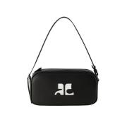 Leather shoulder-bags Courrèges , Black , Dames