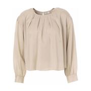 El Paso Lange Mouw Top Blouse JC Sophie , Beige , Dames