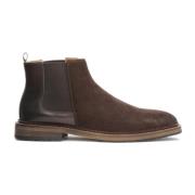 Bruine Suède & Leren Chelsea Boots Kazar , Brown , Heren