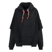 Asymmetrische Katoenen Hoodie Khrisjoy , Black , Dames