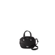 Zwarte Leren Crossbody Tas Maison Kitsuné , Black , Dames