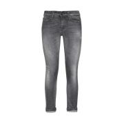 Versleten 5-pocket jeans Dondup , Gray , Dames