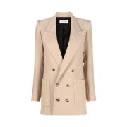 Vintage Blazer Saint Laurent , Beige , Dames