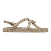 Lurex Touw Sandalen Nomadic State of Mind , Beige , Dames