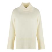 Merino Wool Turtleneck Sweater Roberto Collina , Beige , Dames