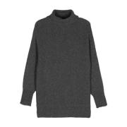 Grijze Wol Coltrui Sweater Alysi , Gray , Dames