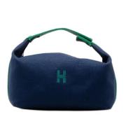 Pre-owned Canvas handbags Hermès Vintage , Blue , Dames