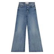 Hoge Taille Flared Jeans Mother , Blue , Dames