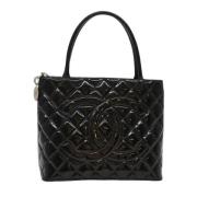 Pre-owned Leather totes Chanel Vintage , Black , Dames