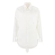 Katoenen Shirt met Asymmetrische Zoom Maison Margiela , White , Dames