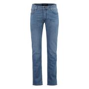 Slim Fit Jeans met Aangepaste Logo Klinknagels Hand Picked , Blue , He...