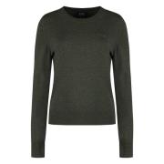 Geribbelde Wollen Trui A.p.c. , Green , Dames