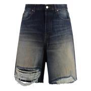 Versleten Denim Shorts Vetements , Blue , Heren