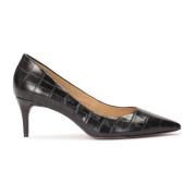 Leren lage hakken pumps Kazar , Black , Dames