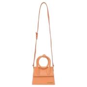 Pre-owned Leather shoulder-bags Jacquemus Pre-owned , Orange , Dames