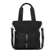 Praktische zwarte urban tas met handvatten Kazar , Black , Dames