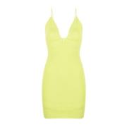 Elegante Zwarte Jurk voor Vrouwen Dsquared2 , Yellow , Dames