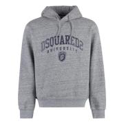 Logo Print Hoodie Cool Fit Dsquared2 , Gray , Heren