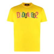 T-Shirts Dsquared2 , Yellow , Heren