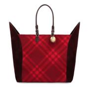 Grote Shield Tote Tas Burberry , Red , Dames