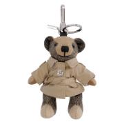 Teddybeer sleutelhanger met lederen details Burberry , Beige , Dames