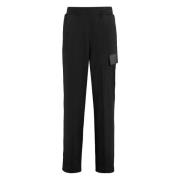 Cargo Broek met Leren Details Givenchy , Black , Heren