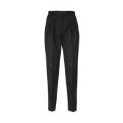 Wijde Geplooide Broek Karl Lagerfeld , Black , Dames